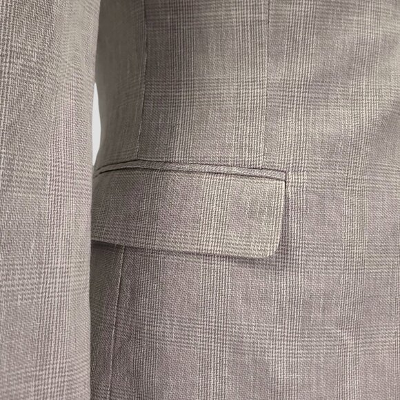 Banana Republic Linen Blend Glen Check 2-Piece Suit 36S - Pants W30xL26 - Picture 5 of 16